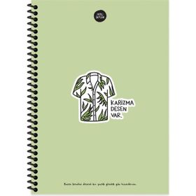 Hisli Şeyler Karizma Desen Var 100 Yaprak Çizgili Defter