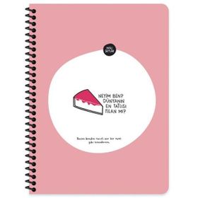 Hisli Şeyler Neyim Ben Dünyanın En Tatlısı Filan Mı? 165x225 80 Yaprak Çizgili Stickerlı Defter