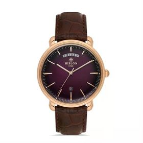 Hislon Classic CL203R-06KR Kahverengi-Bordo Erkek Kol Saati