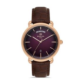 Hislon Classic CL203R-06KR Kahverengi-Bordo Erkek Kol Saati
