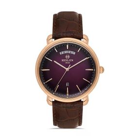 Hislon Classic CL203R-06KR Kahverengi-Bordo Erkek Kol Saati