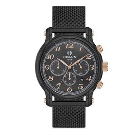 Hislon Ms106n-05sr 45 Mm Hasır Kordonlu Kronolu Erkek Kol Saati