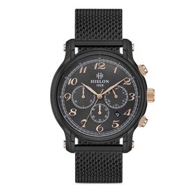 Hislon Ms106n-05sr 45 Mm Hasır Kordonlu Kronolu Erkek Kol Saati
