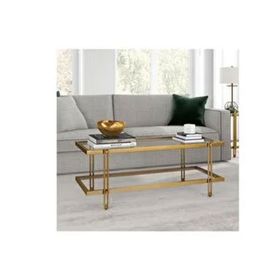 Hitit Dekorasyon Dolores Beyaz Gold Metal Orta Sehpa