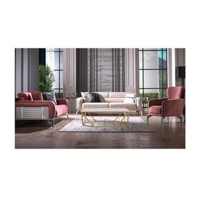 Hitit Dekorasyon Lavina Gold Altın Metal Mermer Desenli Orta Sehpa