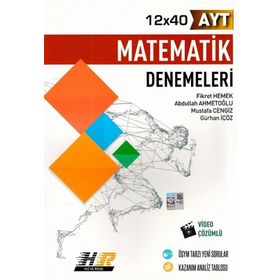 Hız ve Renk Yayınları AYT Matematik 12x40 Denemeleri