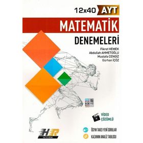 Hız ve Renk Yayınları AYT Matematik 12x40 Denemeleri