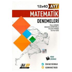 Hız ve Renk Yayınları AYT Matematik 12x40 Denemeleri