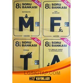 Hız Yayınları 8. Sınıf LGS 4'lü Soru Bankası Seti