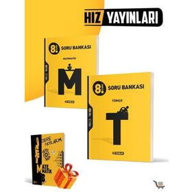 Hız Yayınları 8. Sınıf Türkçe + Matematik Soru Bankası Seti