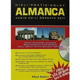 Hızlı & Pratik & Kolay Almanca Öğrenim Seti 2 Kitap, 6 Cd, 119 Sözcük Kartı - Metin Yurtbaşı