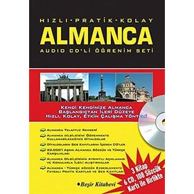 Hızlı & Pratik & Kolay Almanca Öğrenim Seti 2 Kitap, 6 Cd, 119 Sözcük Kartı - Metin Yurtbaşı