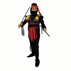 HKostüm Gizli Ninja 5-6 Yaş Beyaz Lüks Çocuk Kostümü
