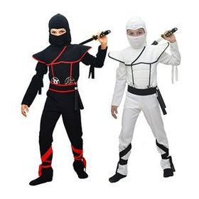 HKostüm Gizli Ninja 7-8 Yaş Siyah Lüks Çocuk Kostümü