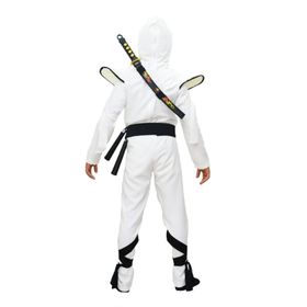 HKostüm Gizli Ninja 9-10 Yaş Beyaz Lüks Çocuk Kostümü
