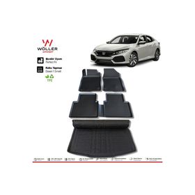 HLP Honda Civic FC5 2016 2021 Arası 3D Wöller Ultraflex Paspas Bagaj Havuzu