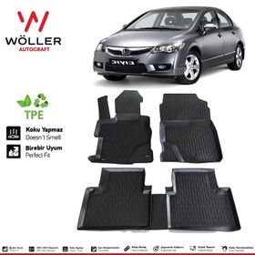 HLP Honda Civic FD6 Paspas 2006 2012 Arası 3D Havuzlu Wöller Paspas