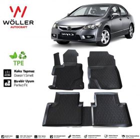 HLP Honda Civic FD6 Paspas 2006 2012 Arası 3D Havuzlu Wöller Paspas