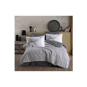 Hobby Arianna Gri Çift Kişilik Poplin Kapitone Nevresim Takımı