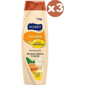 Hobby Badem Yağı Ve Yasemin Özlü 3x600 ml Saç Kremi