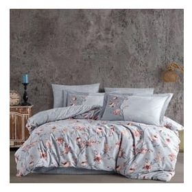 Hobby Benita Gri Poplin Çift Kişilik Nevresim Takımı