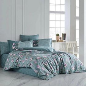 Hobby Benita Yeşil Poplin Çift Kişilik Nevresim Takımı