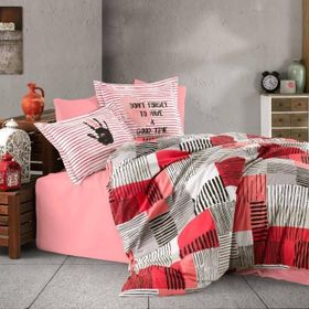 Hobby Bermuda Koral Tek Kişilik Poplin Nevresim Takımı