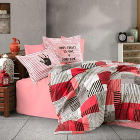 Hobby Bermuda Koral Tek Kişilik Poplin Nevresim Takımı