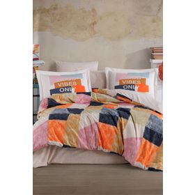 Hobby Bermuda Oranj Poplin Çift Kişilik Nevresim Takımı