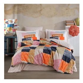 Hobby Bermuda Oranj Poplin Çift Kişilik Nevresim Takımı
