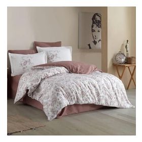 Hobby Calvina Kahve Ranforce Çift Kişilik 100x100 cm Nevresim Takımı