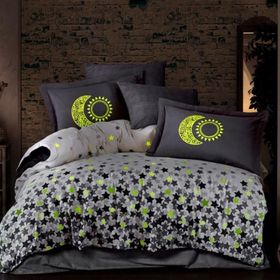Hobby Çift Kişilik Poplin Satars Gri Glow Parlayan Nevresim Takımı