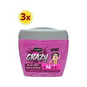 Hobby Crazy Headx 3x700 ml Islak Sert Saç Jölesi