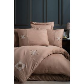 Hobby Elegant Zeugma Saten Nakışlı Çift Kişilik Nevresim Takımı
