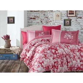Hobby Home Amalia Bordo Pamuk Saten Çift Kişilik Nevresim Takımı
