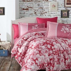 Hobby Home Amalia Bordo Pamuk Saten Çift Kişilik Nevresim Takımı