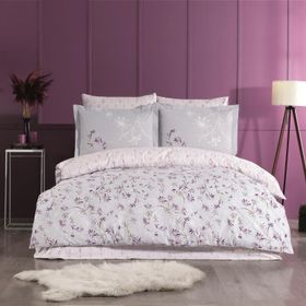 Hobby Jardin Poplin Mor Çift Kişilik Nevresim Takımı