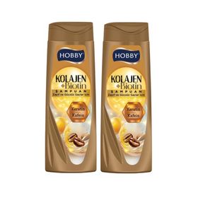 Hobby Keratin Kafein Zayıf ve Güçsüz Saç 2x480 ml Şampuan