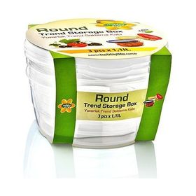 Hobby Life 1,1 lt Yuvarlak Trend Saklama Kabı