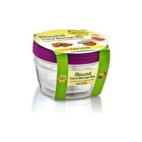 Hobby Life 21023 3'lü Yuvarlak Trend 300 ml Saklama Kabı