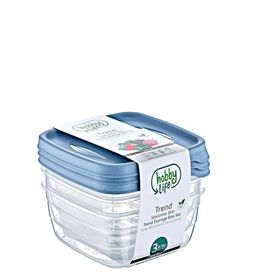 Hobby Life 21038 3'lü Kare Trend 500 ml Saklama Kabı
