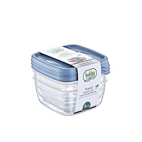 Hobby Life 21038 3'lü Kare Trend 500 ml Saklama Kabı