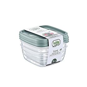 Hobby Life 21038 3'lü Kare Trend 500 ml Saklama Kabı