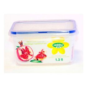 Hobby Life Plastik 1.3 Lt Dikdörtgen Sızdırmaz Saklama Kabı