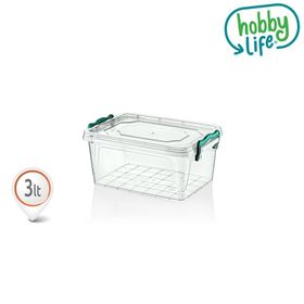 Hobby Life Plastik 3 lt Diktörtgen Multi Box Saklama Kabı