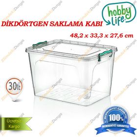 Hobby Life Plastik 30 Lt Diktörtgen Multi Box Saklama Kabı