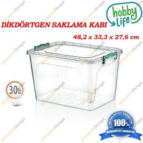Hobby Life Plastik 30 Lt Diktörtgen Multi Box Saklama Kabı