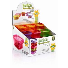 Hobby Life Plastik 350 ml Kare Bonbon 6'lı Renkli Saklama Kabı