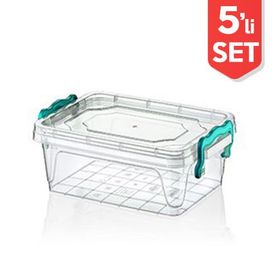 Hobby Life Plastik Dikdörtgen 0.6 Lt Multi Box 6'lı Saklama Kabı