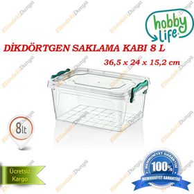 Hobby Life Plastik Dikdörtgen 8 Lt Multi Box Saklama Kabı